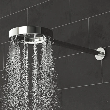 AQUAS Wave XJET Rain Shower 200mm Chrome + Wall Mounted Arm 3 AQUAS Wave XJET Rain Shower 200mm Chrome + Wall Mounted Arm