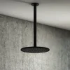 Arezzo Matt Black 195mm Thin Round Shower Head + 300mm Ceiling Mounted Arm 2 Arezzo Matt Black 195mm Thin Round Shower Head + 300mm Ceiling Mounted Arm -SHOWER HEADS Sales AZ195CA n p