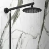 Arezzo Round 200mm Matt Black Slim Rainfall Shower Head with 1.75m Flexible Hose 1 Arezzo Round 200mm Matt Black Slim Rainfall Shower Head with 1.75m Flexible Hose -SHOWER HEADS Sales AZMBSH3 p
