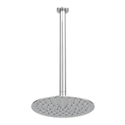 Cruze Ultra Thin Round Shower Head with Vertical Arm - 200mm -SHOWER HEADS Sales CRZ2VSA n d1 460
