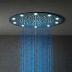 Cruze 400mm LED Illuminated Fixed Ceiling Mounted Round Shower Head