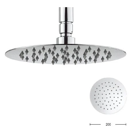 Crosswater - Central 200mm Round Fixed Showerhead - FH200SR+ 6 Crosswater - Central 200mm Round Fixed Showerhead - FH200SR+ -SHOWER HEADS Sales FH200SR P
