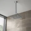 Milan Ultra Thin Square Shower Head with Vertical Arm - 200x200mm 1 Milan Ultra Thin Square Shower Head with Vertical Arm - 200x200mm -SHOWER HEADS Sales MIL2VSA n p